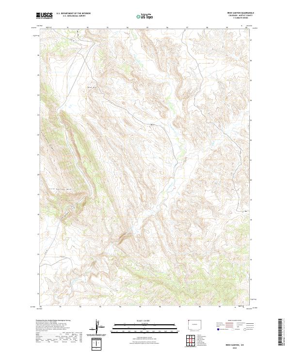 Irish Canyon topographic map thumbnail