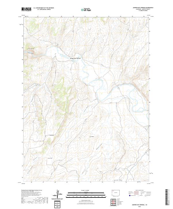 Juniper Hot Springs topographic map thumbnail