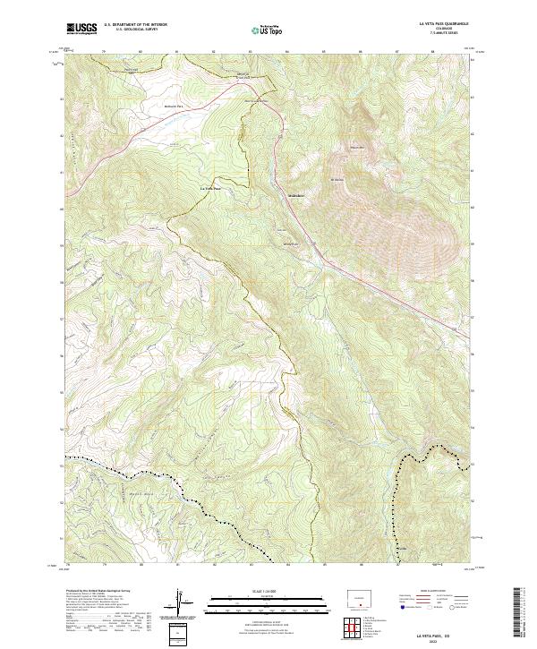 La Veta Pass topographic map thumbnail