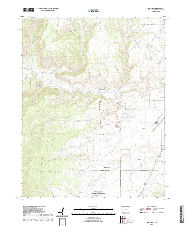 Mud Creek 2022 topographic map thumbnail