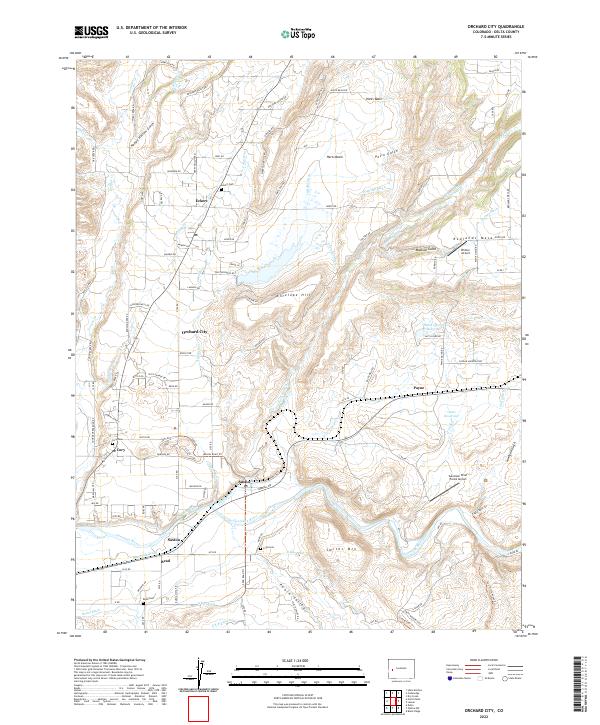 Orchard City topographic map thumbnail