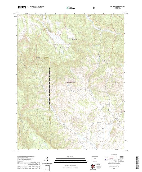 Pine Cone Knob 2022 topographic map thumbnail