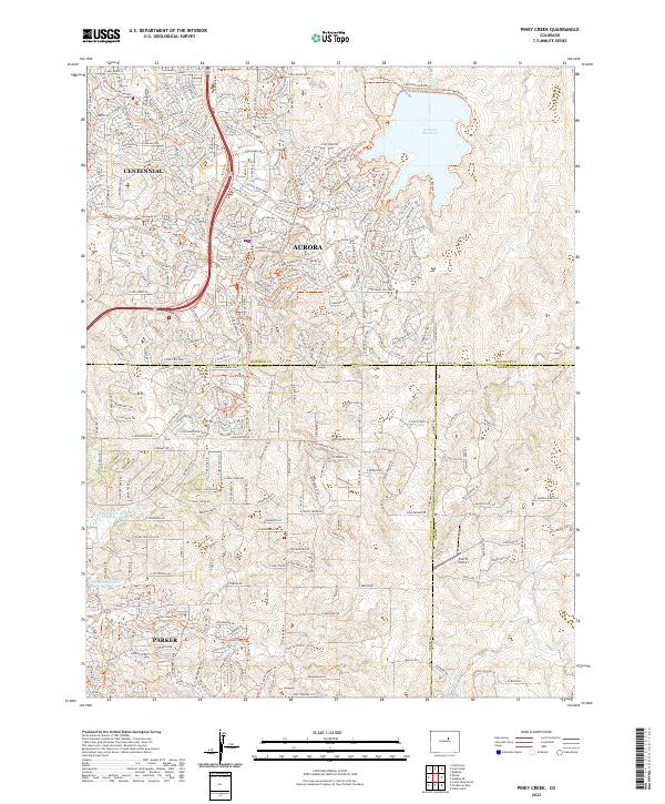 Piney Creek topographic map thumbnail