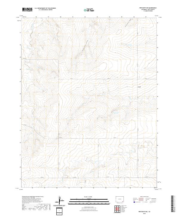 Pritchett NW 2022 topographic map thumbnail