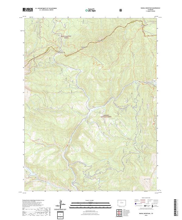 Radial Mountain 2022 topographic map thumbnail