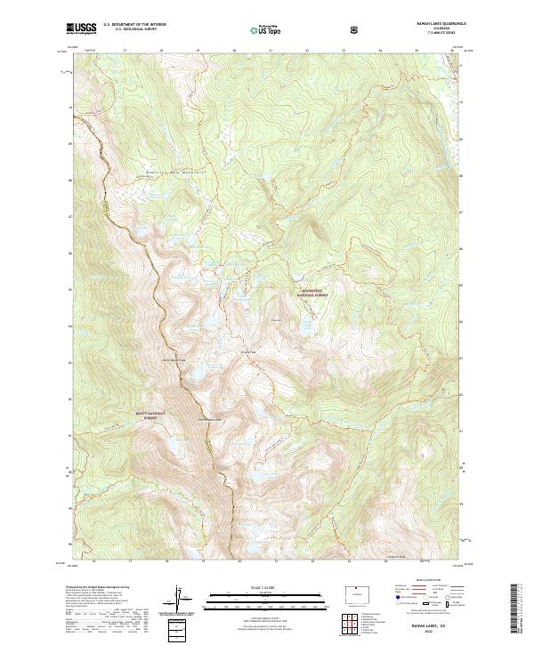 Rawah Lakes 2022 topographic map thumbnail