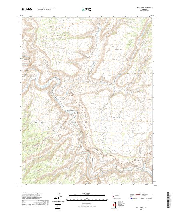 Red Canyon 2022 topographic map thumbnail