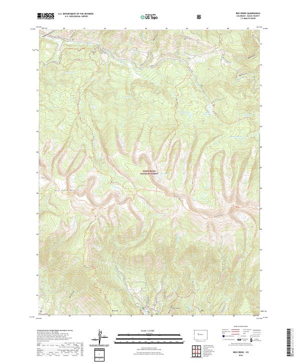 Red Creek 2022 topographic map thumbnail