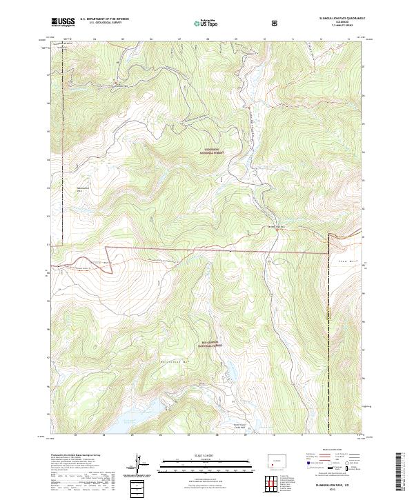 Slumgullion Pass topographic map thumbnail