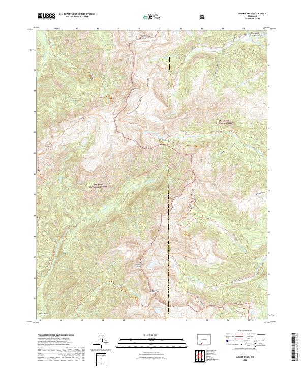 Summit Peak 2022 topographic map thumbnail