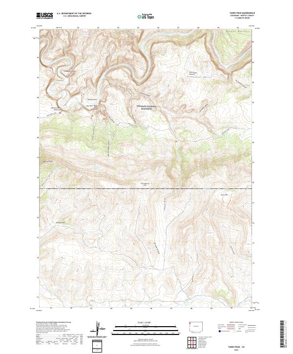 Tanks Peak 2022 topographic map thumbnail