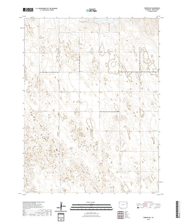 Vernon NW 2022 topographic map thumbnail