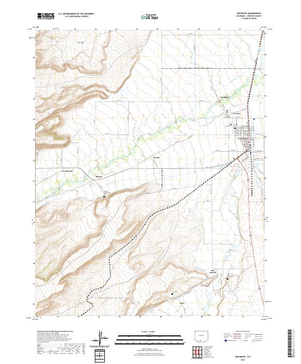 Antonito topographic map thumbnail