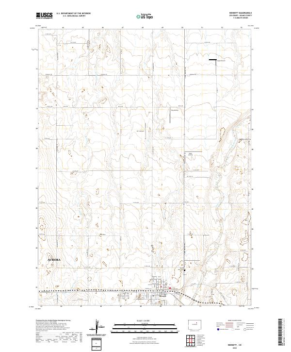 Bennett topographic map thumbnail