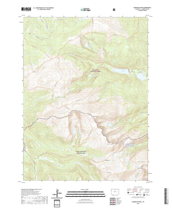 Comanche Peak topographic map thumbnail