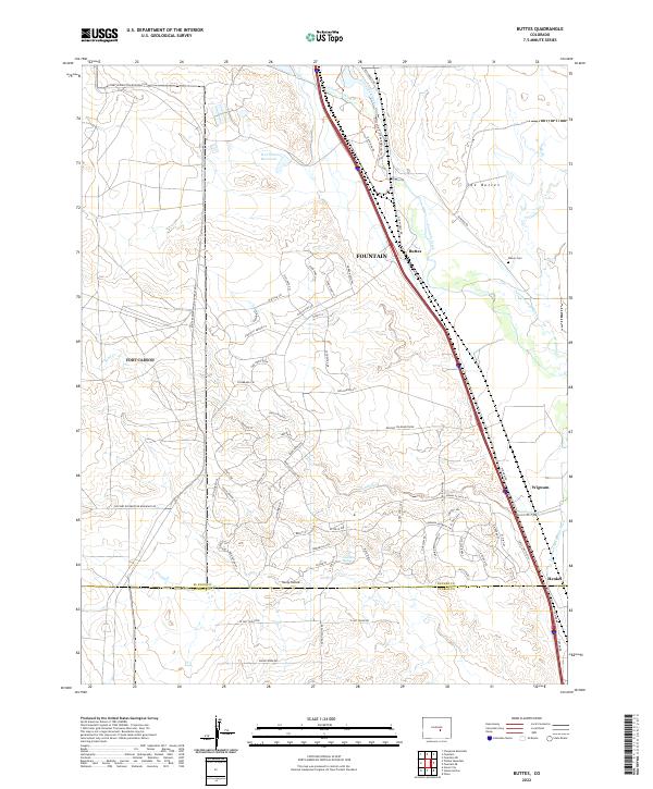 Buttes topographic map thumbnail
