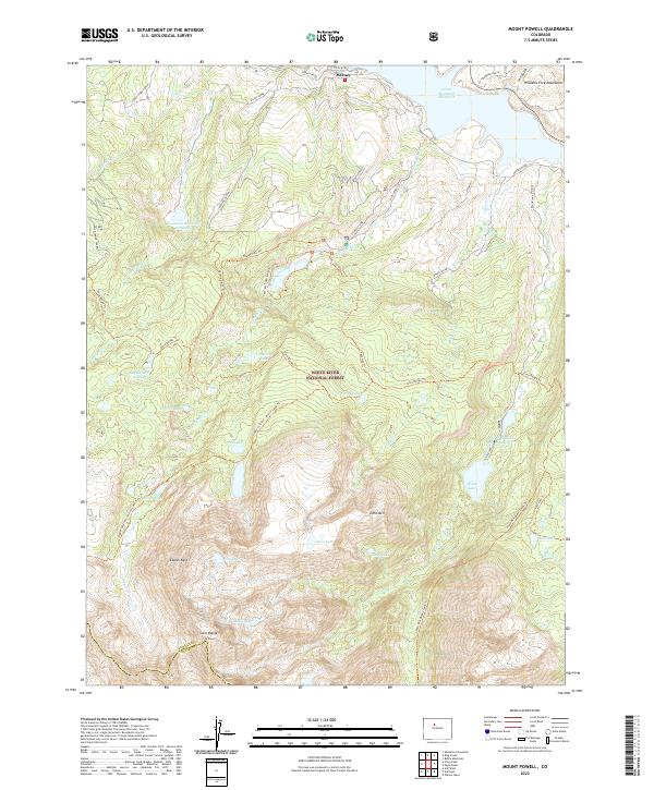 Mount Powell 2022 topographic map thumbnail