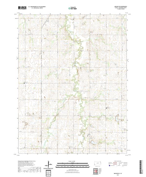 Abilene SW topographic map thumbnail