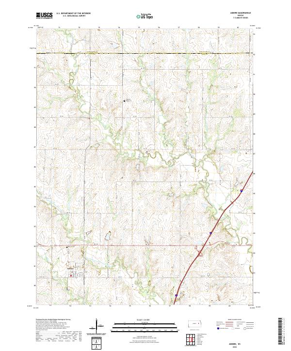 Admire topographic map thumbnail