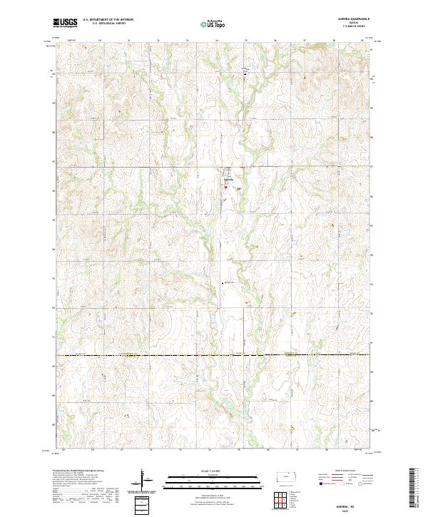 Agenda topographic map thumbnail