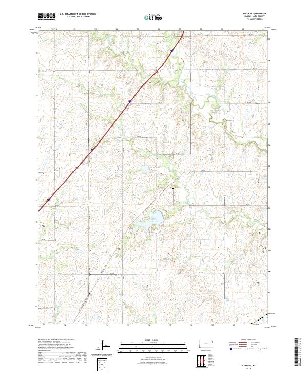 Allen SE topographic map thumbnail
