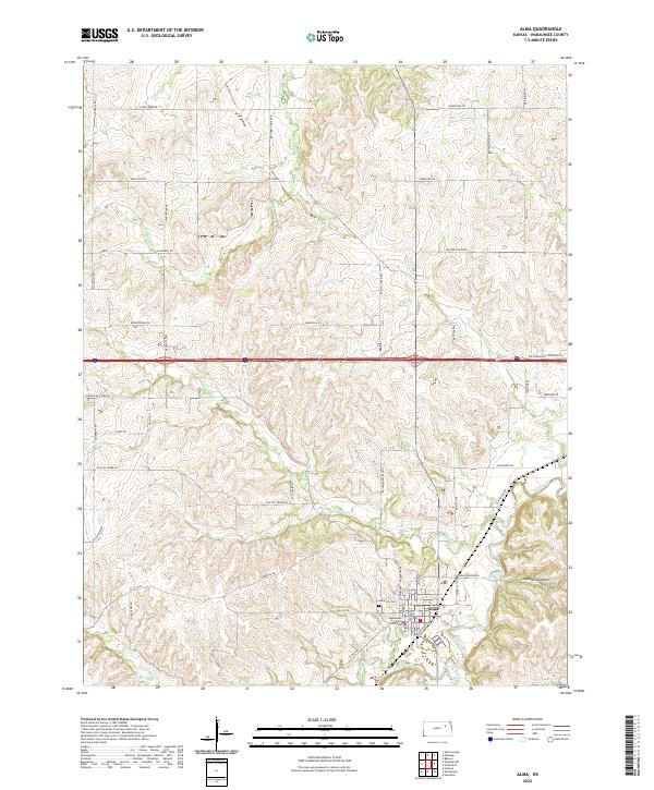 Alma topographic map thumbnail