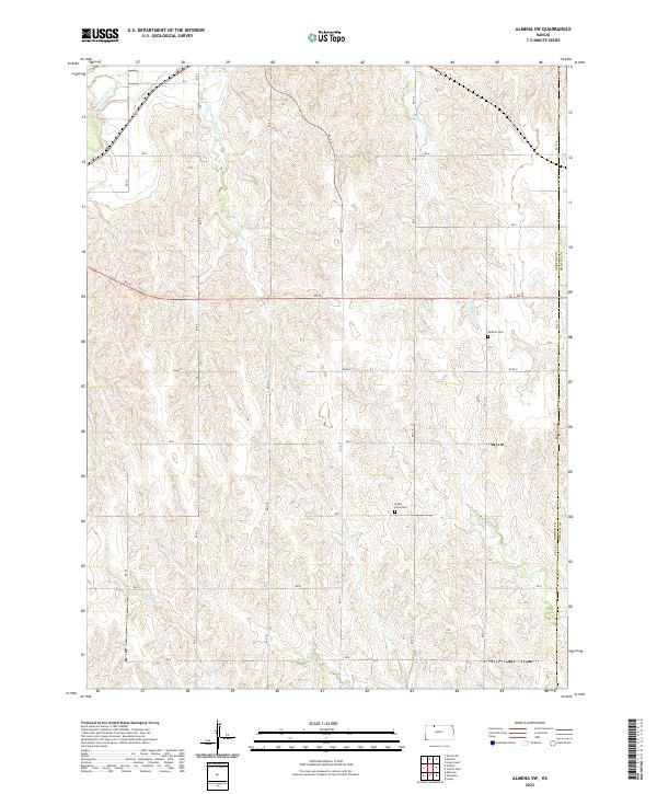 Almena SW topographic map thumbnail