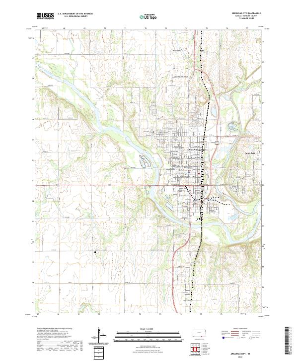 Arkansas City topographic map thumbnail