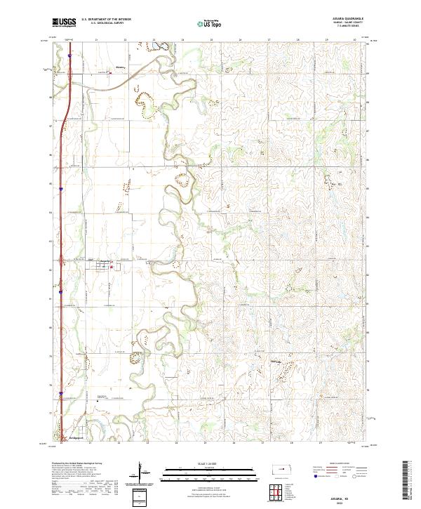 Assaria topographic map thumbnail