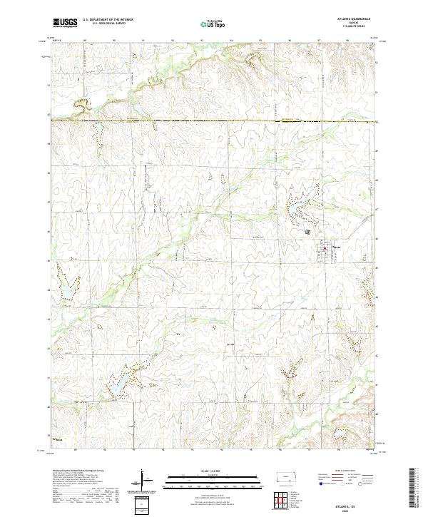 Atlanta topographic map thumbnail