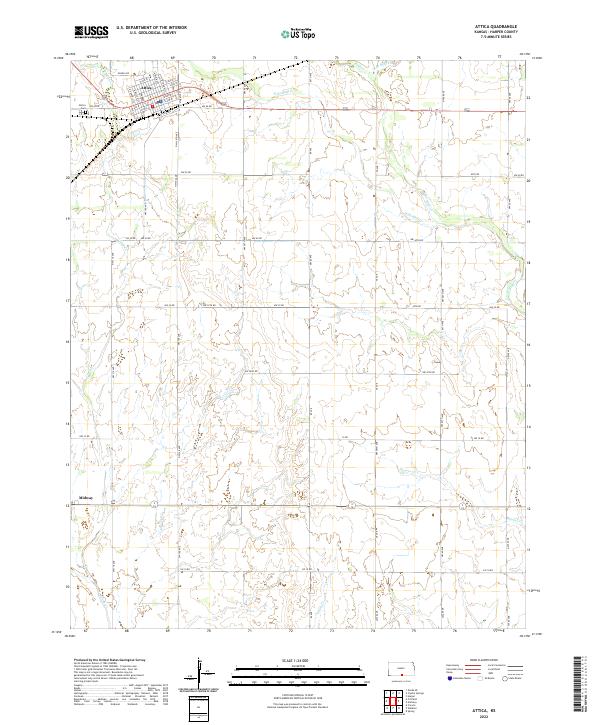 Attica topographic map thumbnail