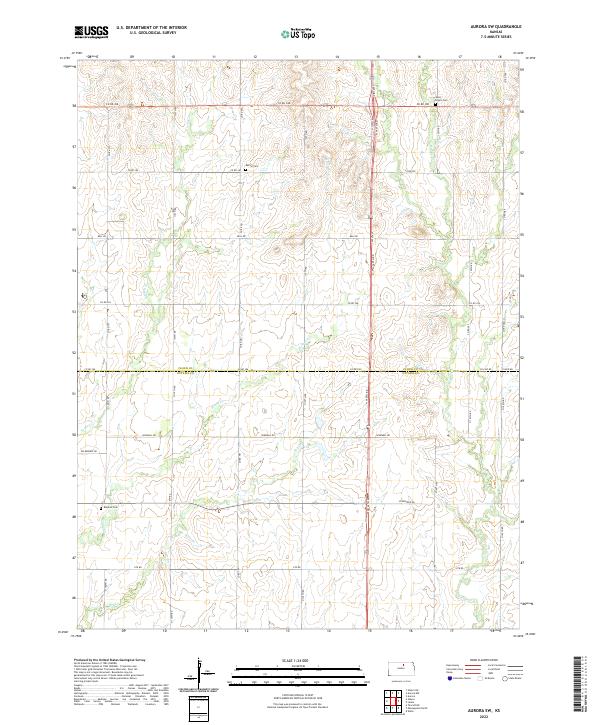 Aurora SW topographic map thumbnail