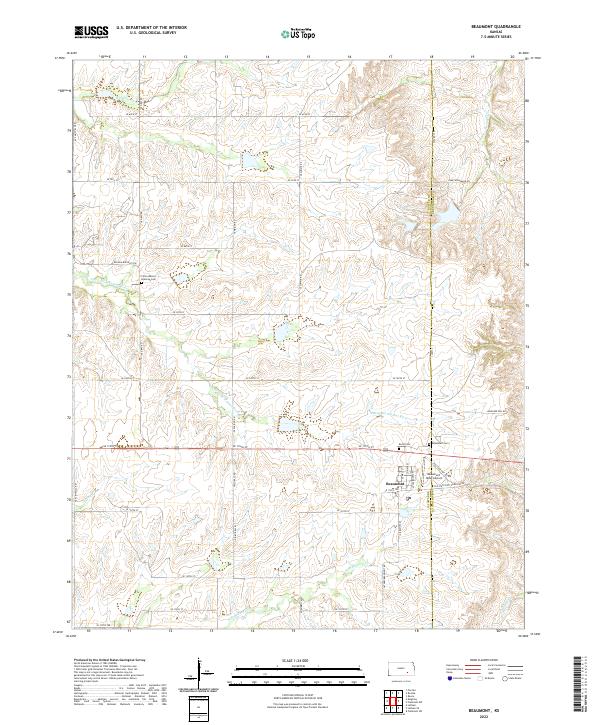 Beaumont topographic map thumbnail