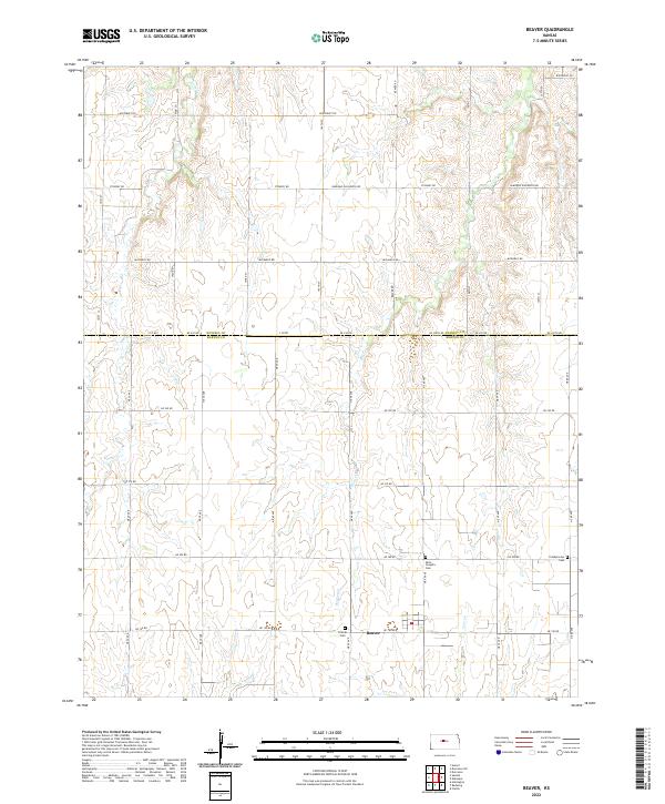 Beaver topographic map thumbnail