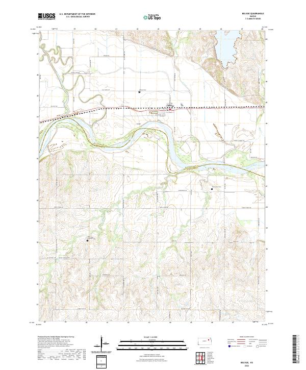 Belvue topographic map thumbnail