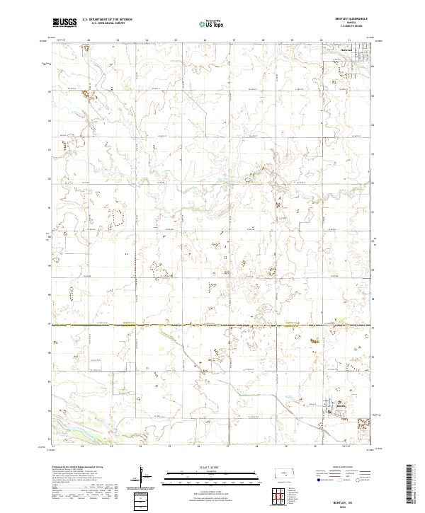 Bentley topographic map thumbnail
