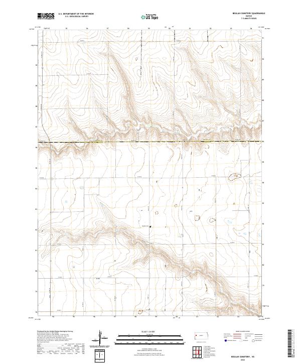 Beulah Cemetery topographic map thumbnail