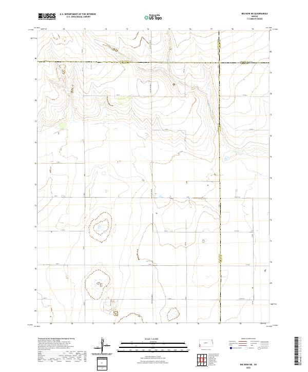 Big Bow NE topographic map thumbnail