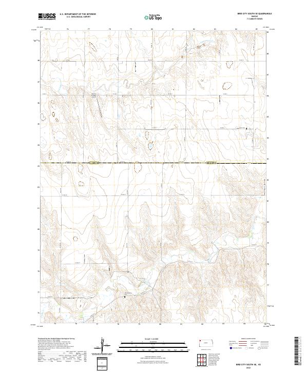 Bird City South SE topographic map thumbnail