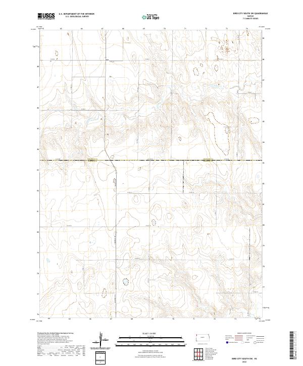 Bird City South SW topographic map thumbnail