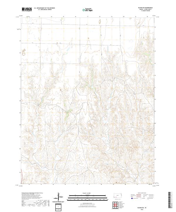 Bloom SW topographic map thumbnail