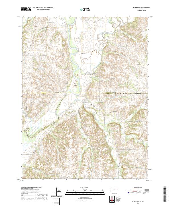 Blue Rapids SE topographic map thumbnail