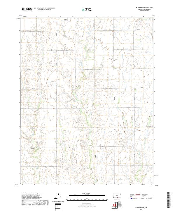 Bluff City NW topographic map thumbnail