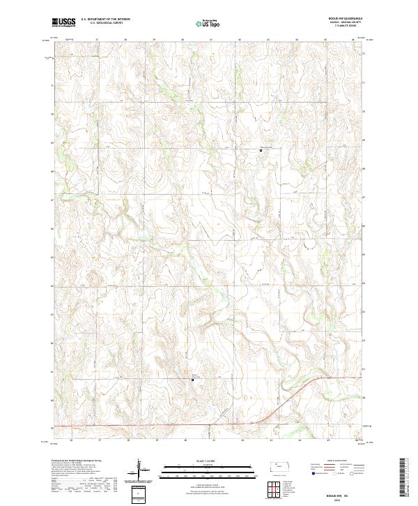 Bogue NW topographic map thumbnail