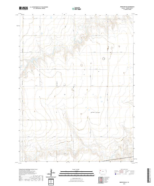 Brewster NE topographic map thumbnail