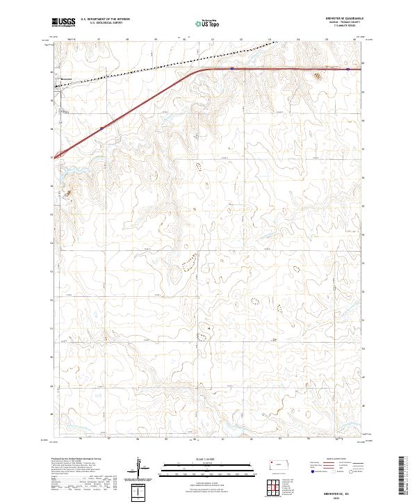 Brewster SE topographic map thumbnail