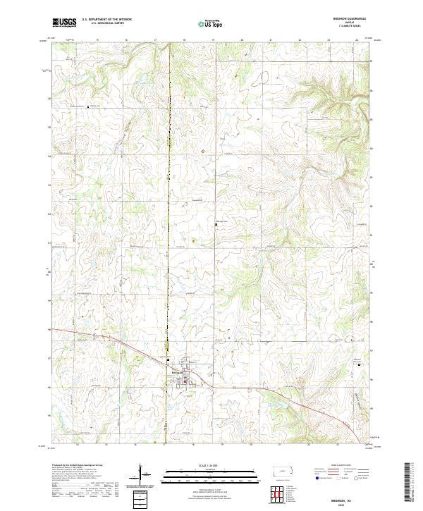 Bronson topographic map thumbnail