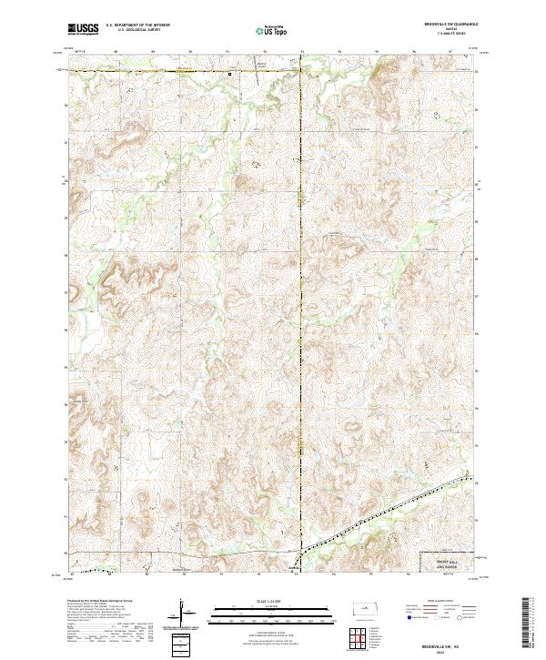 Brookville SW topographic map thumbnail