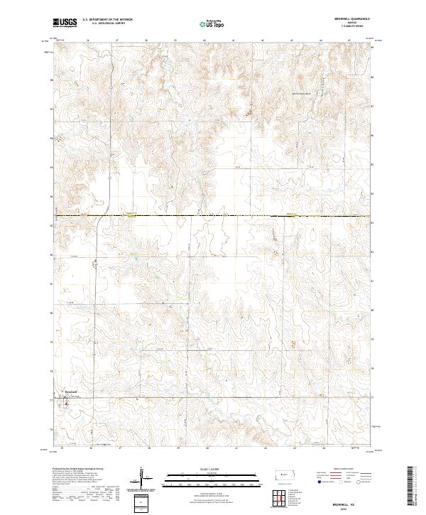 Brownell topographic map thumbnail