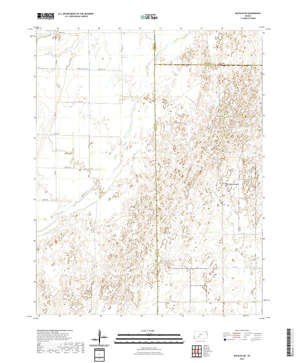 Bucklin NE topographic map thumbnail